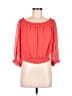 Bebe 100% Polyester Orange 3/4 Sleeve Blouse Size L - photo 1
