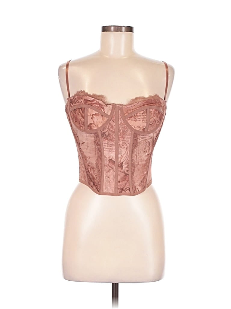 Pre-owned Shein Sleeveless Top Pink Strapless Neckline Tops