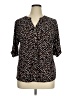 Anne Klein Polka Dots Black 3/4 Sleeve Blouse Size XL - photo 1