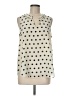 Rose + Olive 100% Polyester Polka Dots Ivory Sleeveless Blouse Size M - photo 1