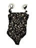 Pink Blush 100% Polyester Print Black One Piece Swimsuit Size Med Maternity - photo 1