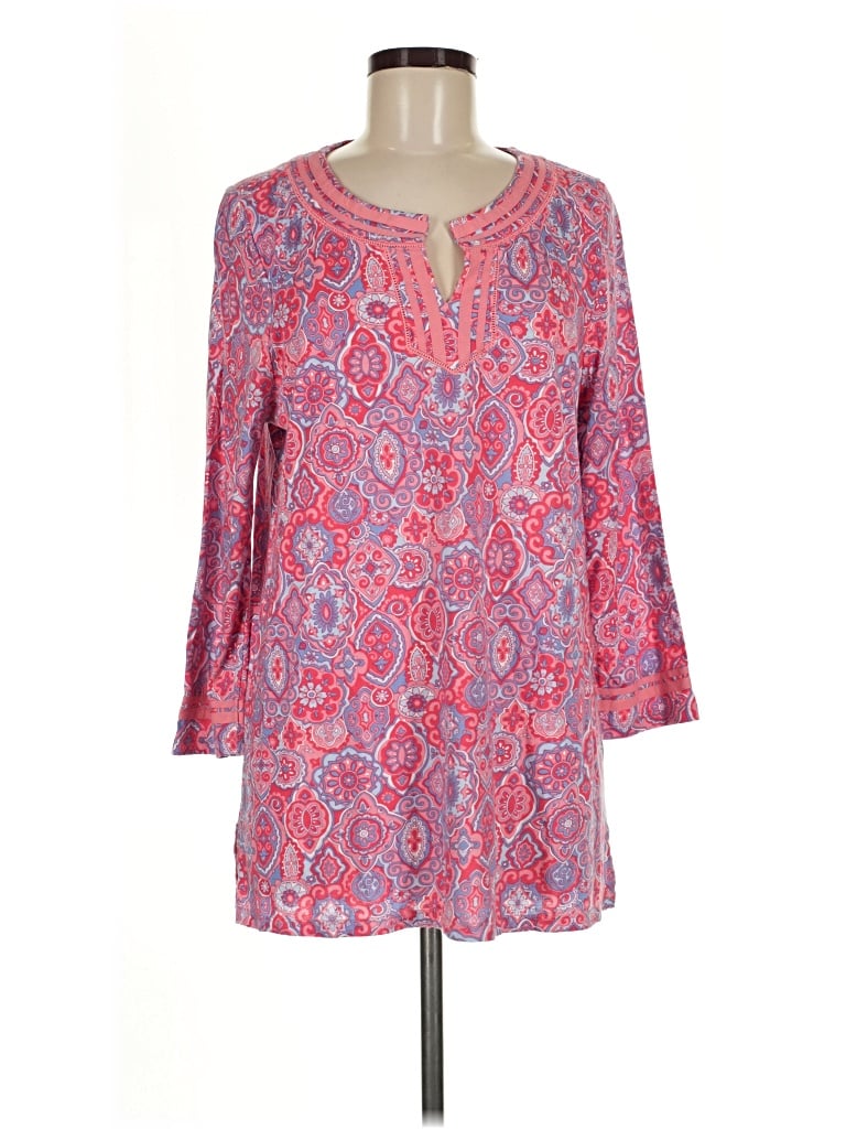 Pre-owned Talbots 3/4 Sleeve Blouse In Pink