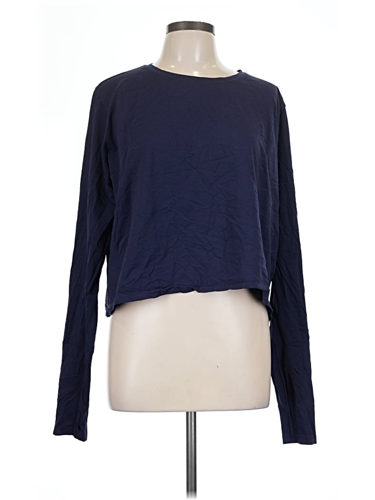 Pre-owned Fabletics Long Sleeve T-shirt In Blue