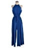 Halston Solid Blue Jumpsuit Size 4 - photo 1