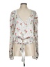 Topshop 100% Polyester Ivory Long Sleeve Blouse Size 12 - photo 1