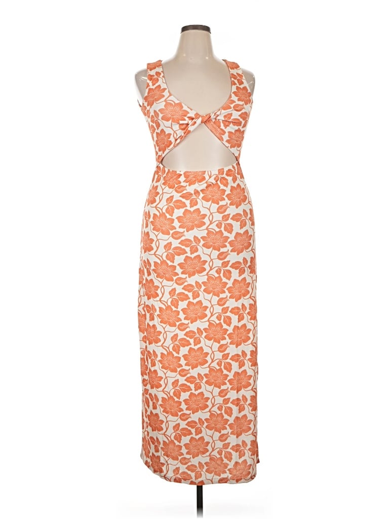 Pre-owned Lezat Casual Dress In Orange