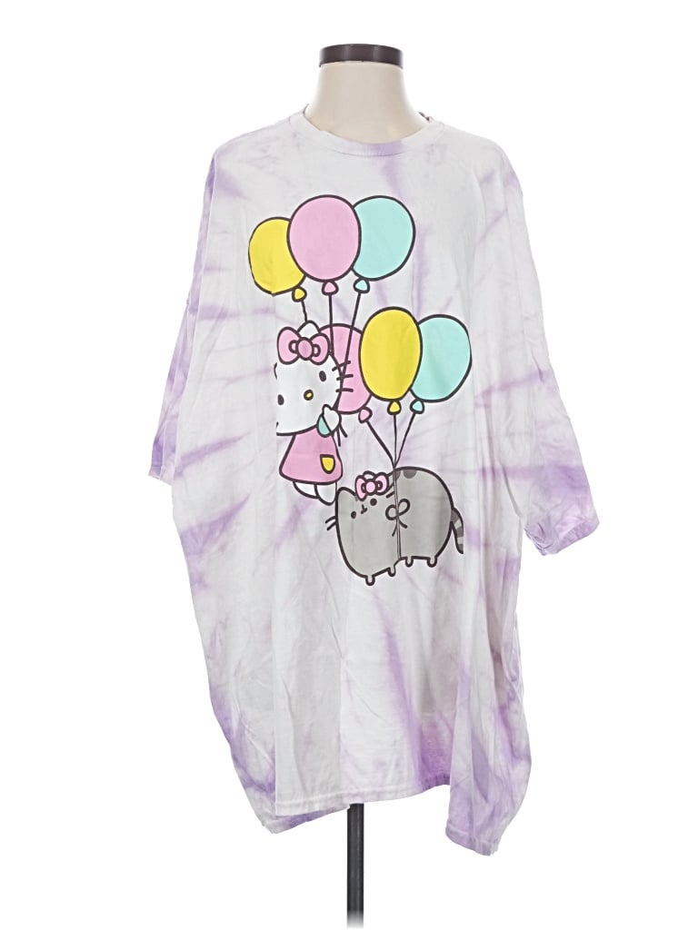 Pre-owned Hello Kitty 3/4 Sleeve T-shirt In Purple