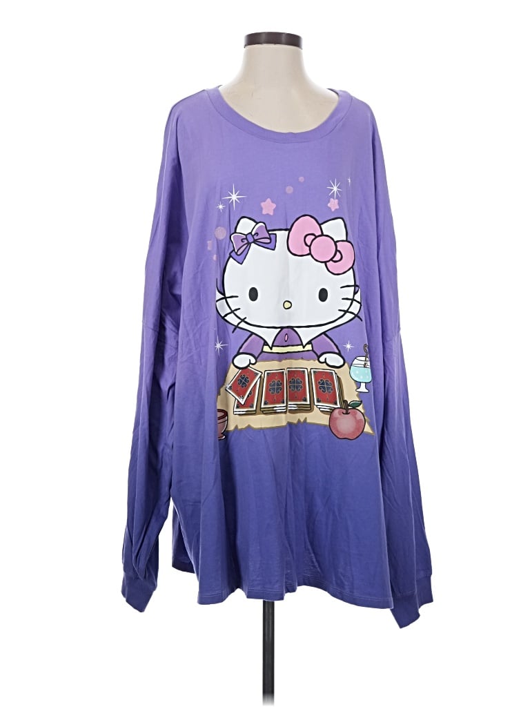 Hello Kitty Long Sleeve T-shirt In Purple