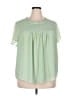 Torrid 100% Polyester Green Short Sleeve Blouse Size 2X Plus (2) - photo 1