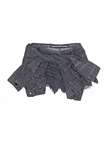 Alexander Wang Denim Sleeve Tie Shorts (view 1)