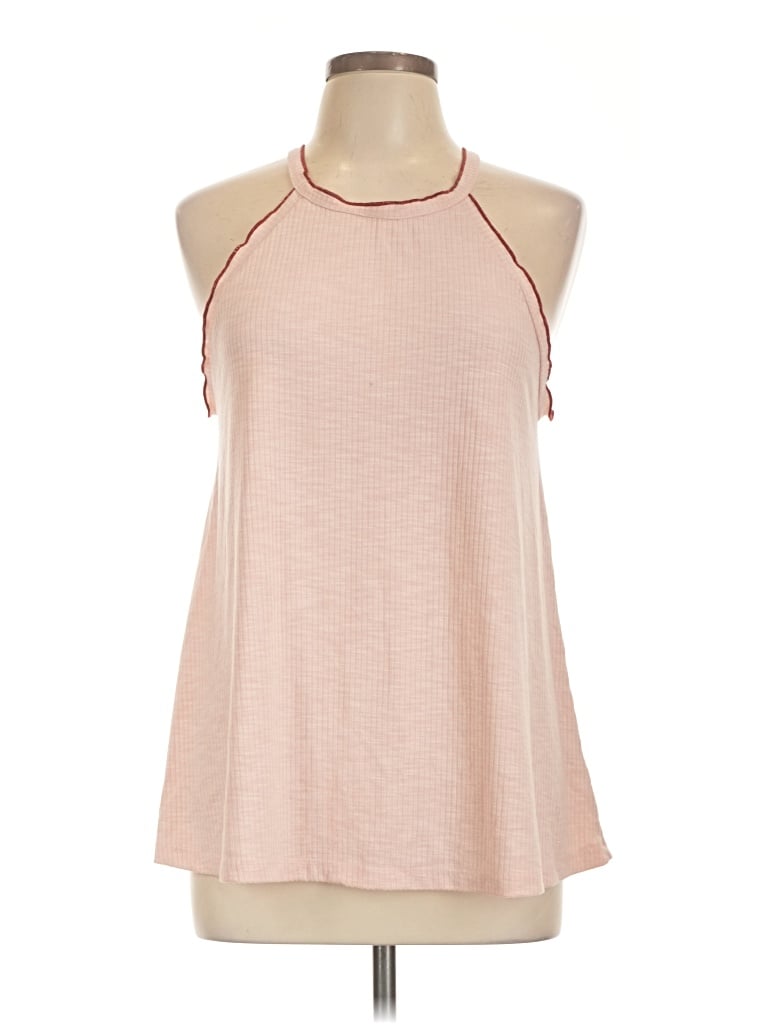 Pre-owned Hem & Thread Tank Top Pink Halter Neckline Tops