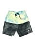 Quiksilver 100% Polyester Color Block Green Board Shorts Size 6 - photo 1