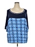 Ruby Rd. Blue 3/4 Sleeve Blouse Size 3X - photo 1