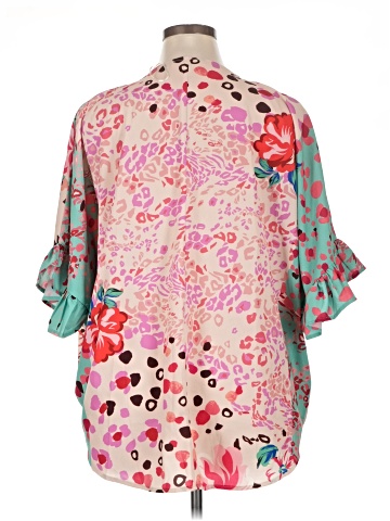 Umgee 3/4 Sleeve Blouse (view 2)