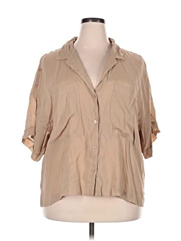 Banana Republic Factory Store 3/4 Sleeve Button-Down Shirt (view 1)
