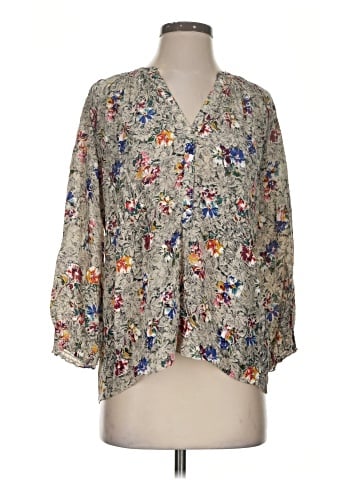 Rebecca Taylor 3/4 Sleeve Silk Top (view 1)
