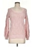 Ann Taylor LOFT 100% Cotton Hearts Pink Pullover Sweater Size M - photo 1