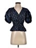 Ulla Johnson 100% Cotton Blue Short Sleeve Blouse Size 00 - photo 1