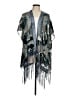 Chico's 100% Polyester Gray Blue Kimono Size M - photo 1