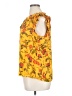 Rose + Olive 100% Polyester Yellow Short Sleeve Blouse Size XL - photo 5