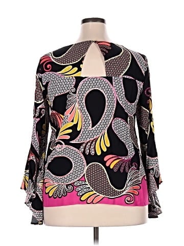Kaari Blue 3/4 Sleeve Blouse (view 2)