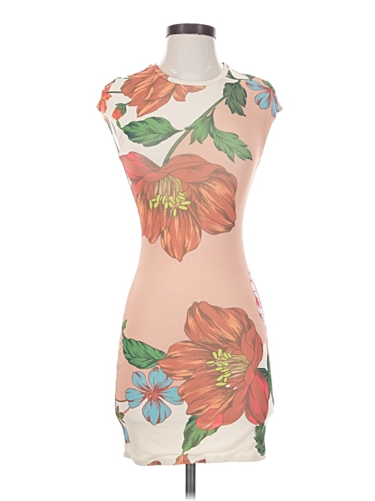 Pre-owned Afrm Cocktail Dress In Tan