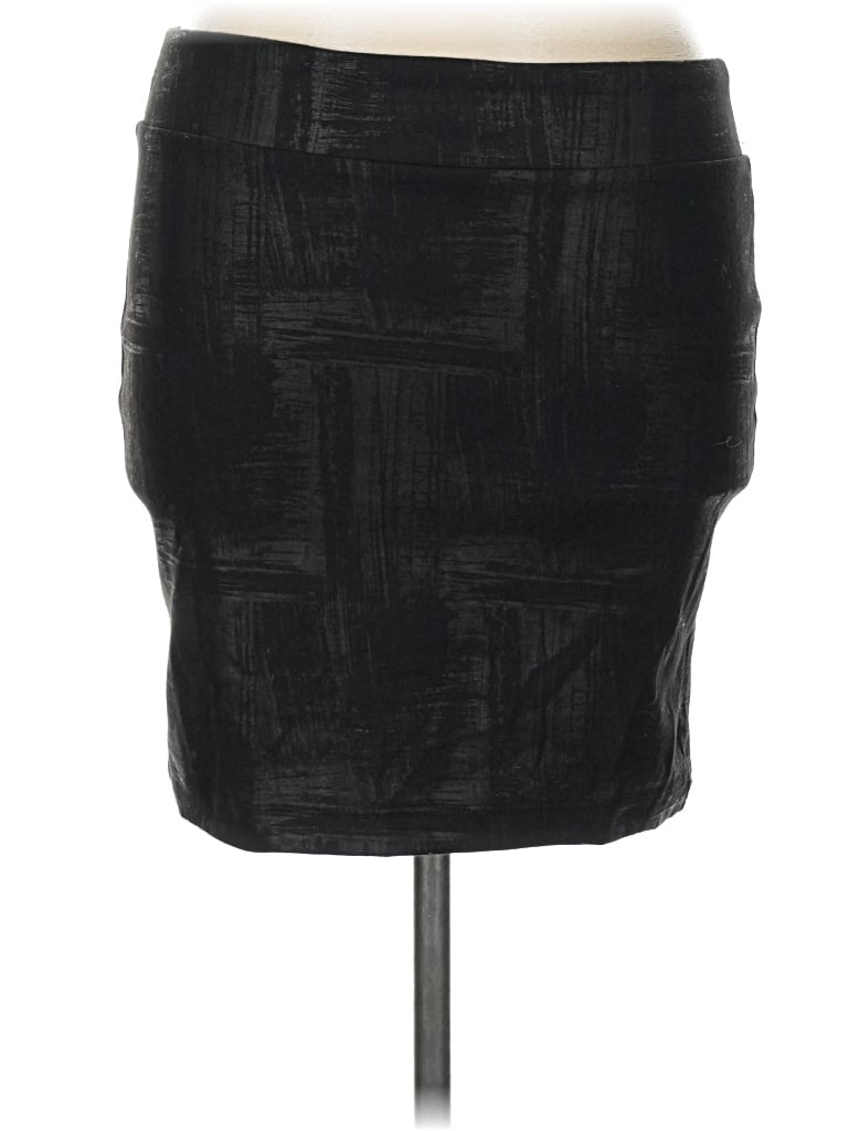 Pre-owned Twenty One Faux Leather Skirt In Black