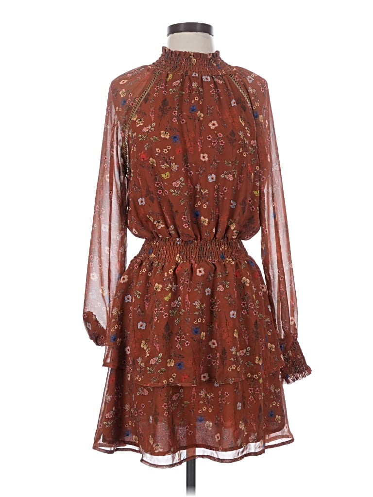 Pre-owned Allison Casual Dress In Brown