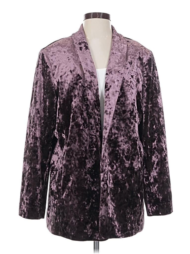 Pre-owned Chico's Blazer Jacket In Purple