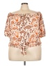 rue21 100% Polyester Orange Short Sleeve Blouse Size 3X - photo 1