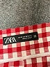 Zara Checkered-gingham Red Shorts Size XS - photo 3