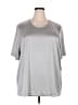 Blair 100% Polyester Metallic Silver Active T-Shirt Size 3XL - photo 1