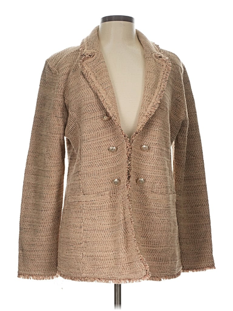 Pre-owned Chico's Blazer Jacket In Tan