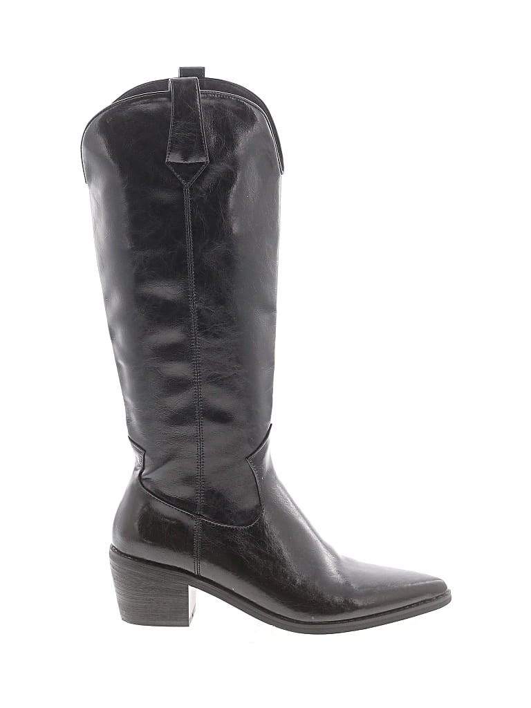 Pre-owned Assorted Brands Boots In Black