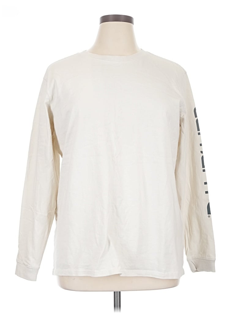 Pre-owned Carhartt Long Sleeve T-shirt In Ivory