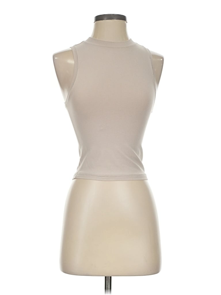Pre-owned Yogalicious Sleeveless T-shirt In Tan