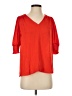 Maison d' Amelie 100% Polyester Red 3/4 Sleeve Top Size S - photo 1