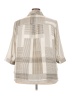 Rose + Olive 100% Polyester Houndstooth Ivory 3/4 Sleeve Blouse Size 3X - photo 2