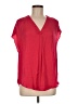 Maison d' Amelie 100% Polyester Red Short Sleeve Blouse Size M - photo 1