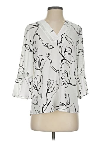 Karl Lagerfeld Paris 3/4 Sleeve Blouse (view 1)
