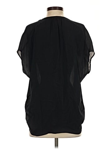 Vince. Short Sleeve Silk Top (view 2)
