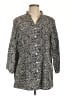 Silhouettes Animal Print Gray 3/4 Sleeve Button-Down Shirt Size L (estimated) - photo 1