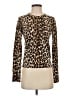 Equipment Animal Print Brown Silk Pullover Sweater Size XS - photo 1