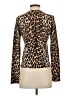 Equipment Animal Print Brown Silk Pullover Sweater Size XS - photo 2