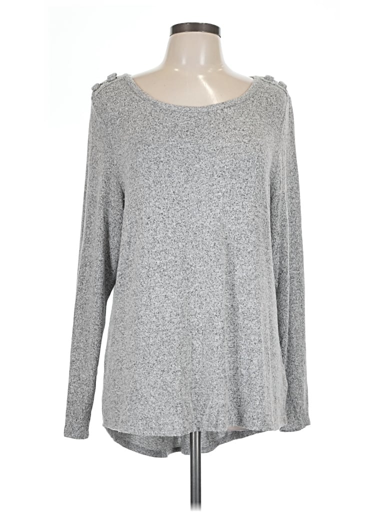Pre-owned 89th & Madison Pullover Sweater In Silver