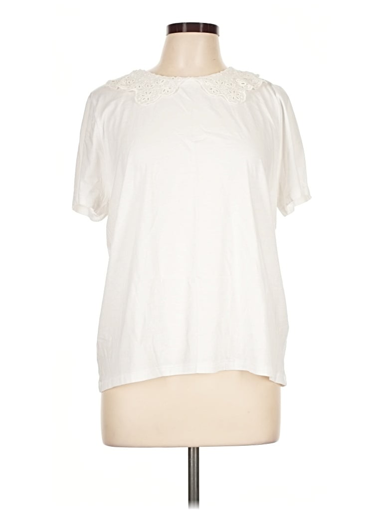 Jcrew Short Sleeve Blouse In Ivory