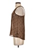 Iris Basic Brown Sleeveless Blouse Size S - photo 5