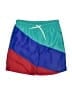 Lands' End 100% Polyester Color Block Green Board Shorts Size 6 - 7 - photo 1