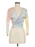 Wildfox 100% Polyester Color Block Silver 3/4 Sleeve Blouse Size Med (2 or M) - photo 1