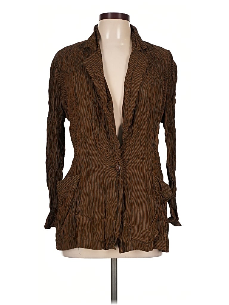 Pre-owned Revolution Long Sleeve Blouse In Brown